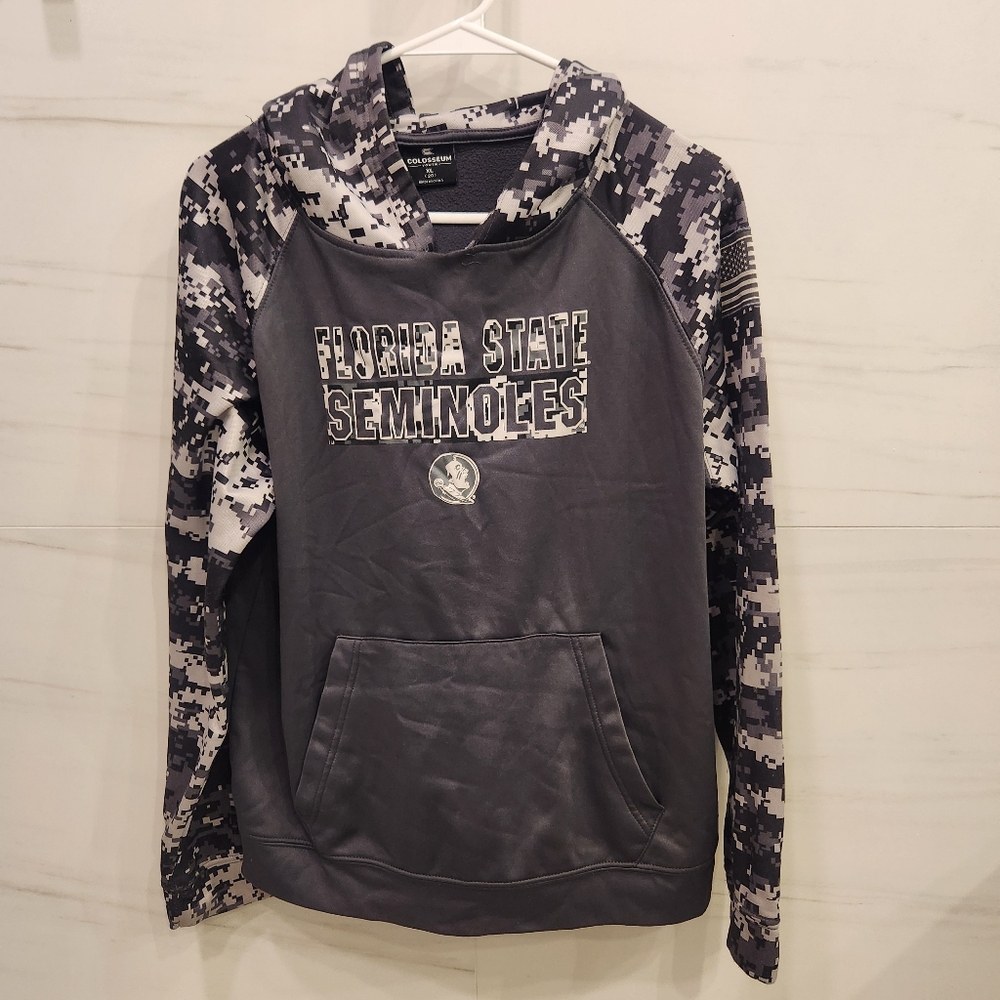 Florida State Seminoles Gray Camo Hoodie Boys XL